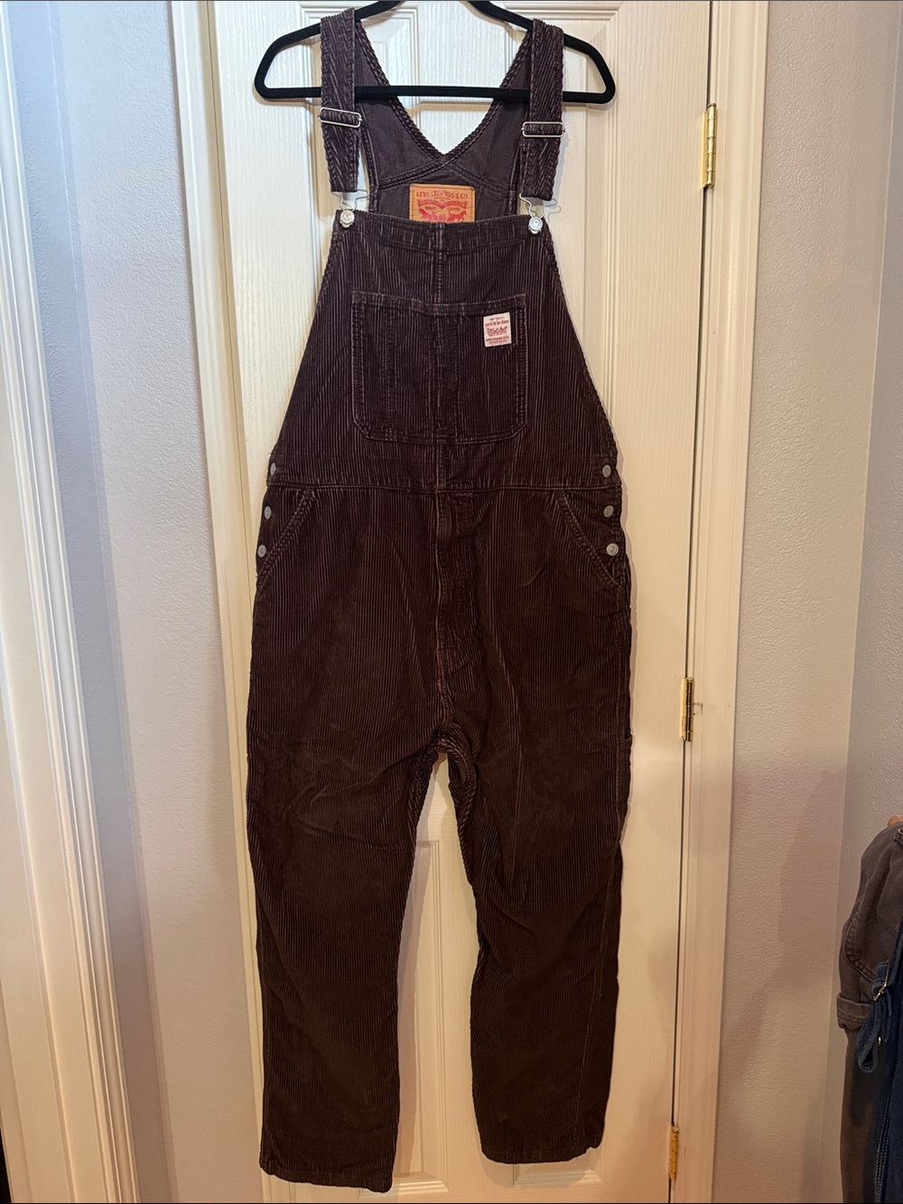 Levi's Dark Brown Corduroy Overalls
